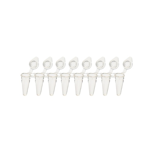[SK-TP364] AmpliStar-II 8-Strip 0.1ml Low-Profile PCR Tubes, Attached Optical Flat Caps - 10x120