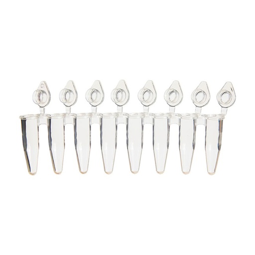 [SK-TP394] AmpliStar-II 8-Strip 0.2ml PCR Tubes, Attached Optical Flat Caps - 10x120