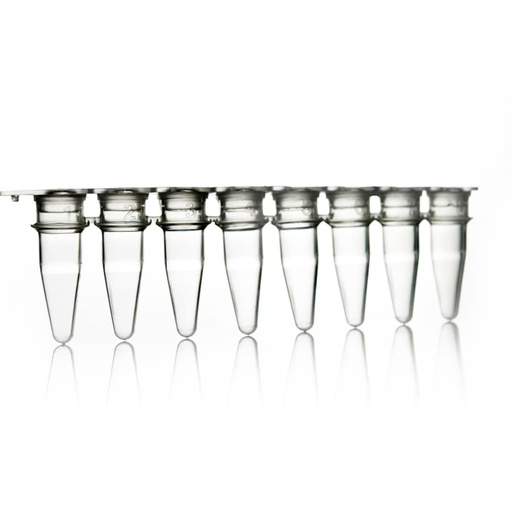 [SK-TP403] AmpliStar 8-Strip 0.2ml PCR Tubes and Flat Optical Caps - 125 strips